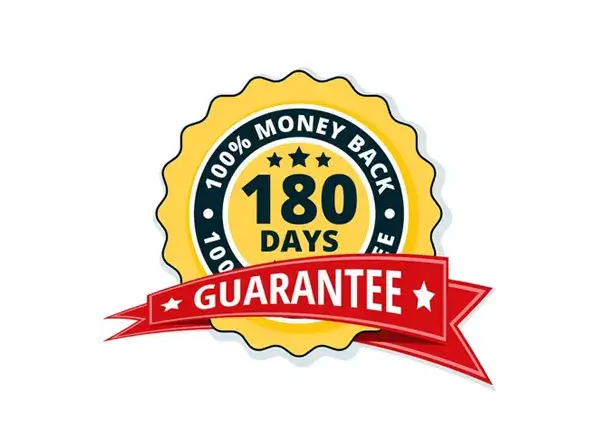 180-Day Money-Back Guarantee Badge